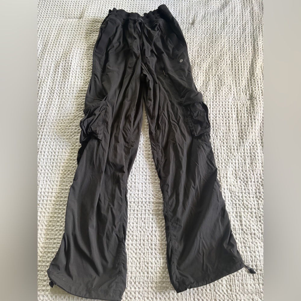 Lululemon baggy pants black size small studio pants with adjustable leg flare